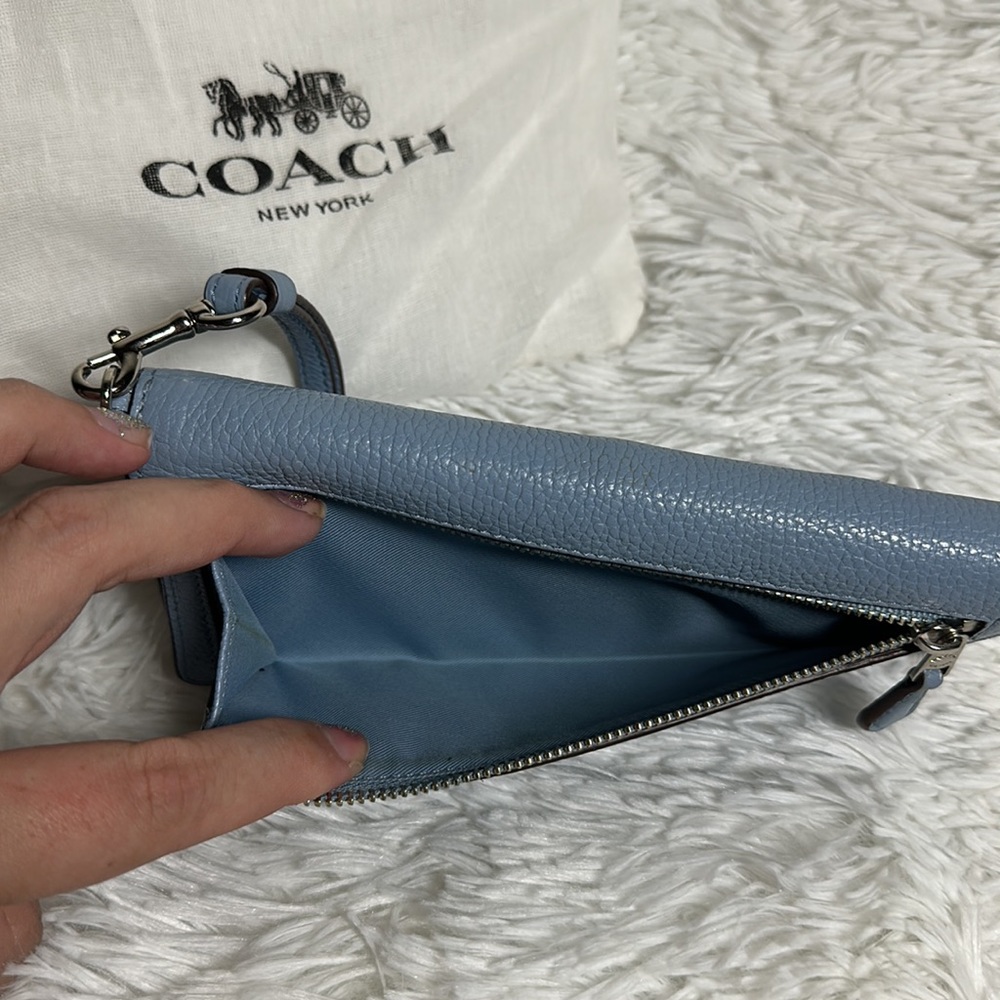 Coach Baby Blue Wristlet/Wallet - Picture 9 of 9